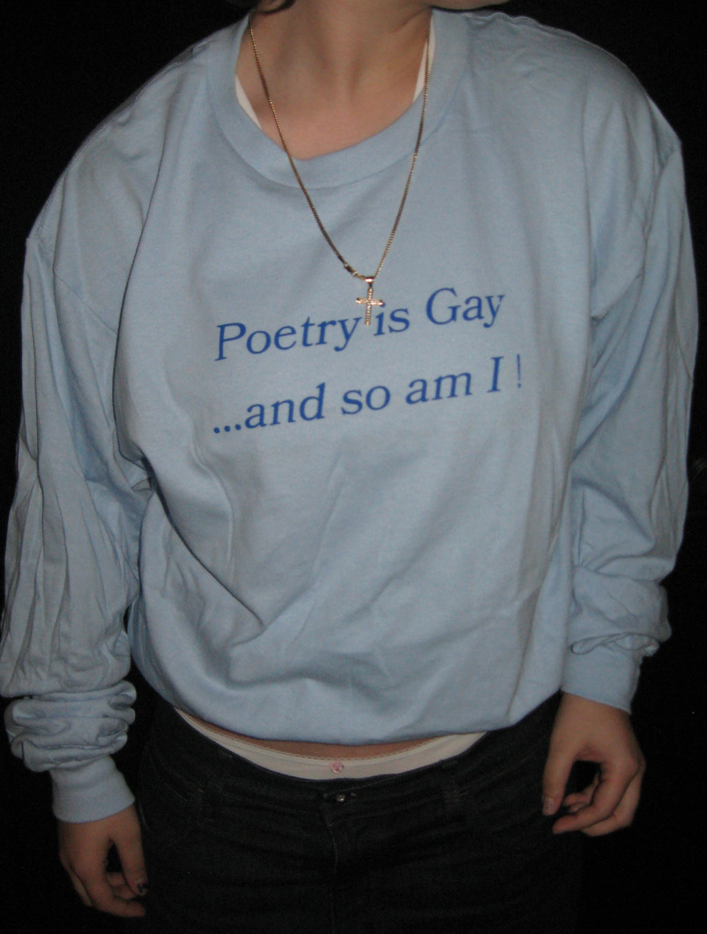 Poetry is Gay... and So Am I! Baby Blue Long Sleeve